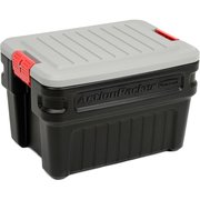 Rubbermaid Storage Container, Black, Plastic, 26-1/8 in L, 18-1/2 in W, 17 in H RMAP240000